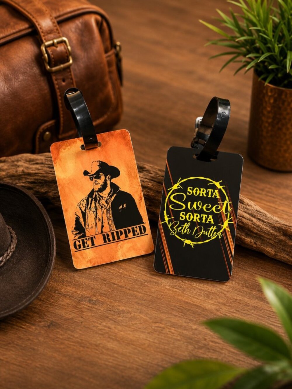 NWT Western Inspired Luggage Tags | Yellowstone Travel Tags